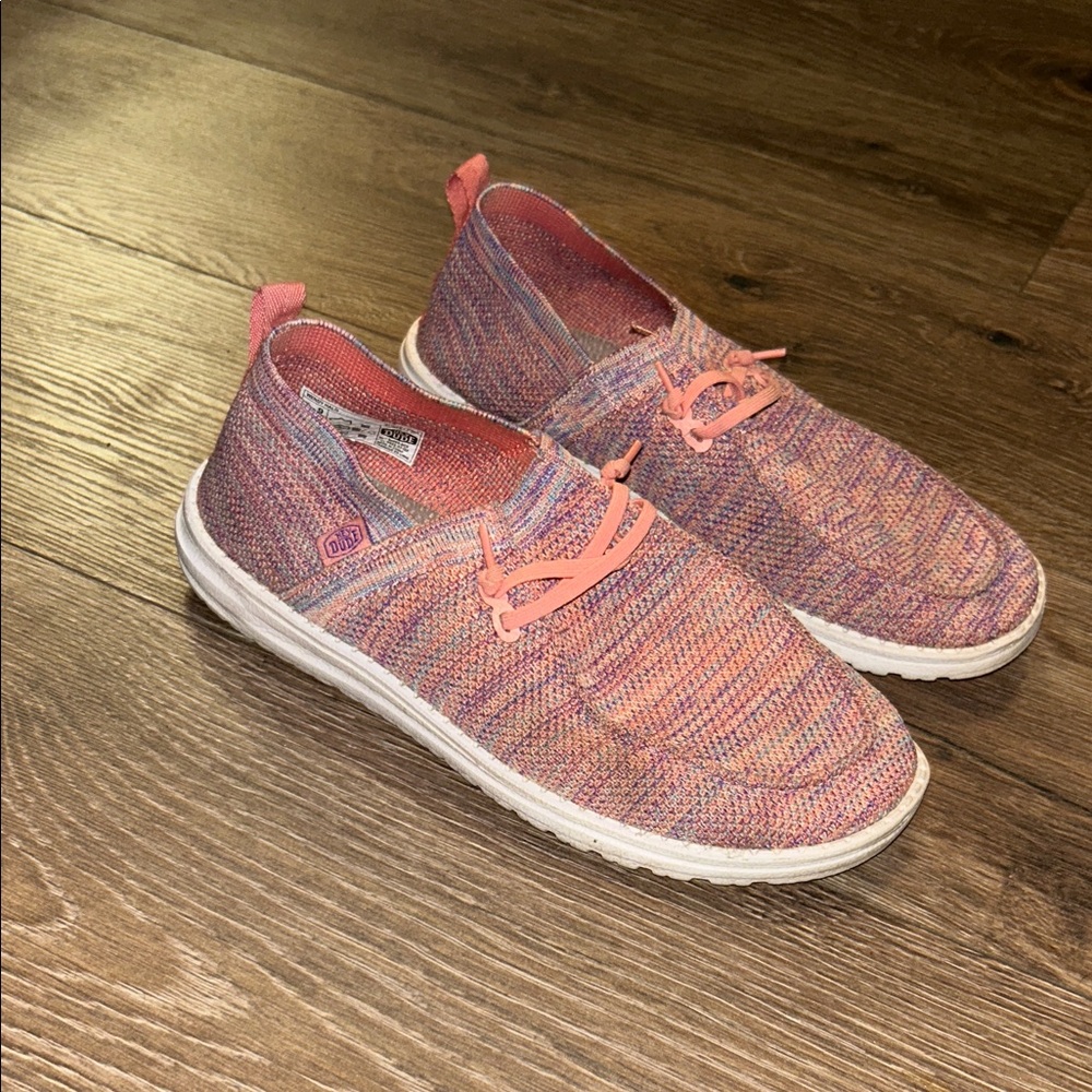 Hey Dude Pink and Purple Women's Loafers